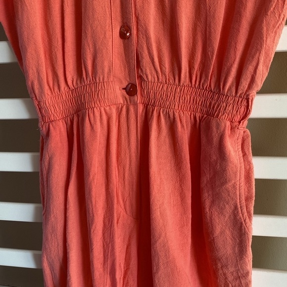 Saint Germain Short Sleeve 100% Cotton Vintage Utility Jumpsuit Size Medium - Picture 6 of 12